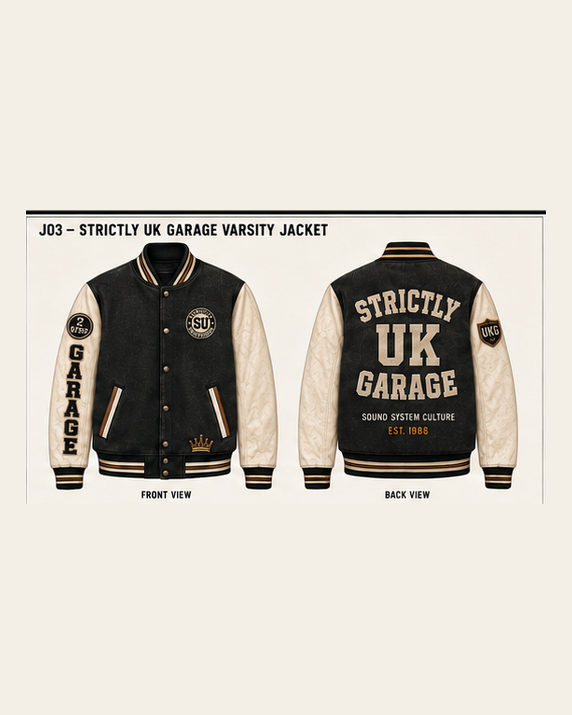 Strictly UK Garage Varsity Jacket — reference
