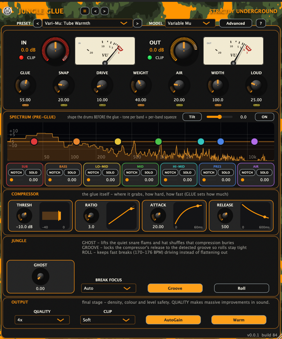 Jungle Glue plugin interface