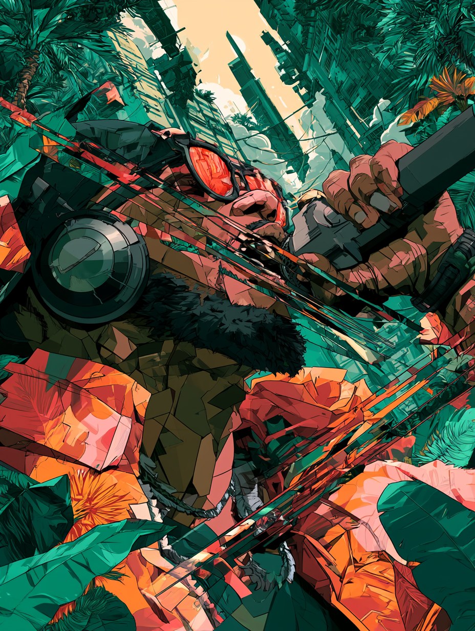Urban jungle abstract